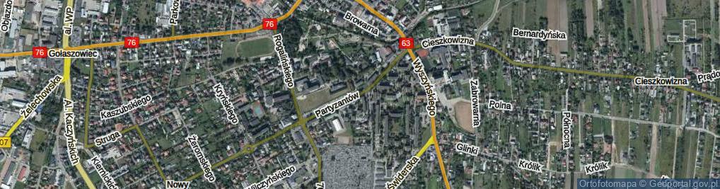 Zdjęcie satelitarne Partyzantów ul.