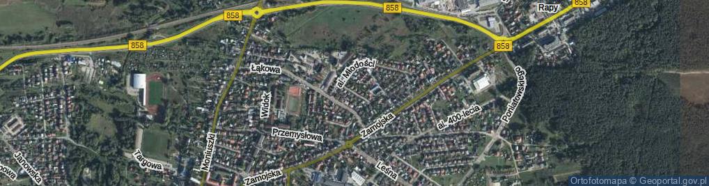 Zdjęcie satelitarne Piękna ul.