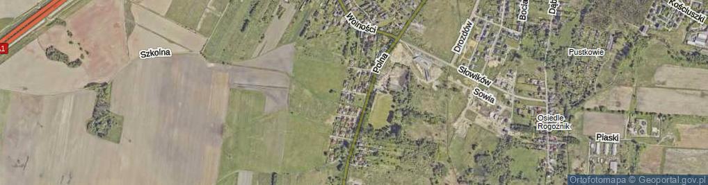 Zdjęcie satelitarne Piłkarska ul.