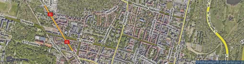 Zdjęcie satelitarne Piekarska ul.