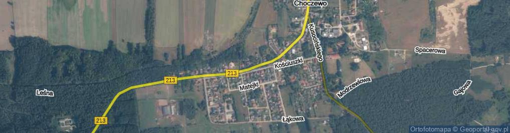 Zdjęcie satelitarne Pierwszych Osadników ul.