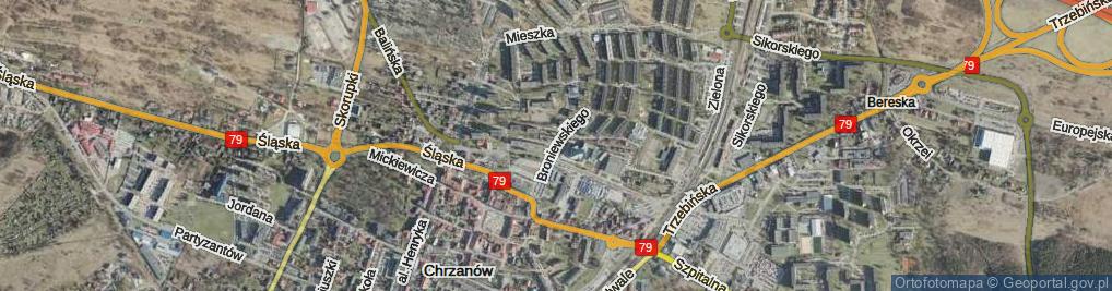 Zdjęcie satelitarne Piastowska ul.