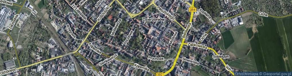 Zdjęcie satelitarne Piękna ul.