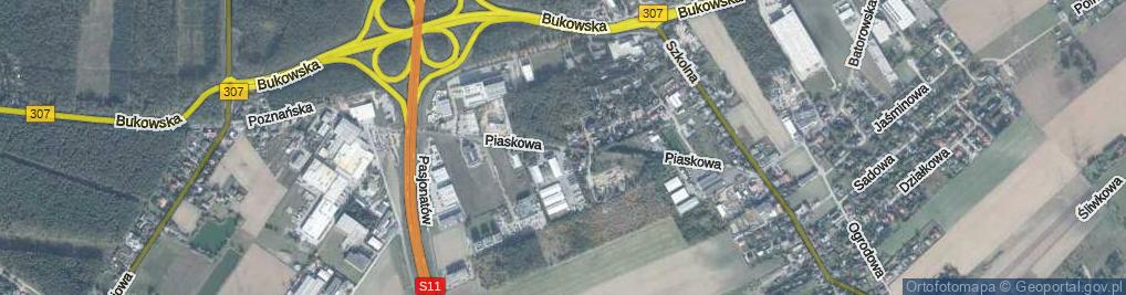 Zdjęcie satelitarne Piaskowa ul.