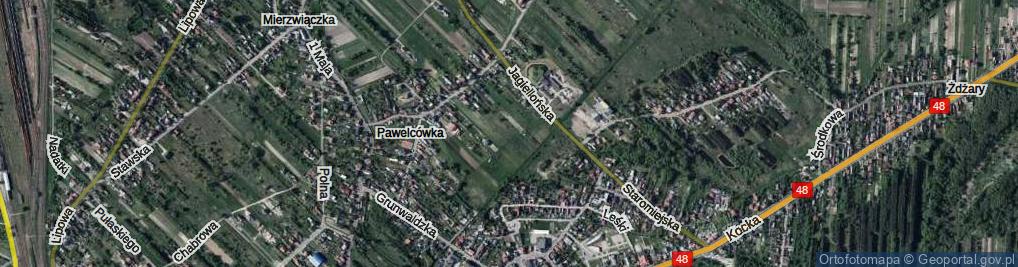 Zdjęcie satelitarne Piastowska ul.