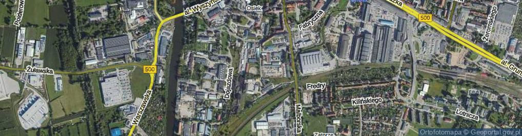 Zdjęcie satelitarne Piaskowa ul.