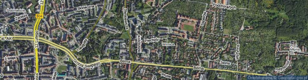 Zdjęcie satelitarne Piechoty ul.