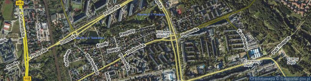 Zdjęcie satelitarne Piastowska ul.