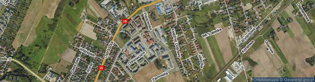 Zdjęcie satelitarne Piastowska ul.