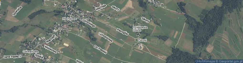 Zdjęcie satelitarne Pierogów ul.