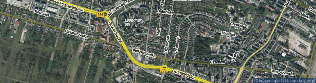 Zdjęcie satelitarne Piastowska ul.