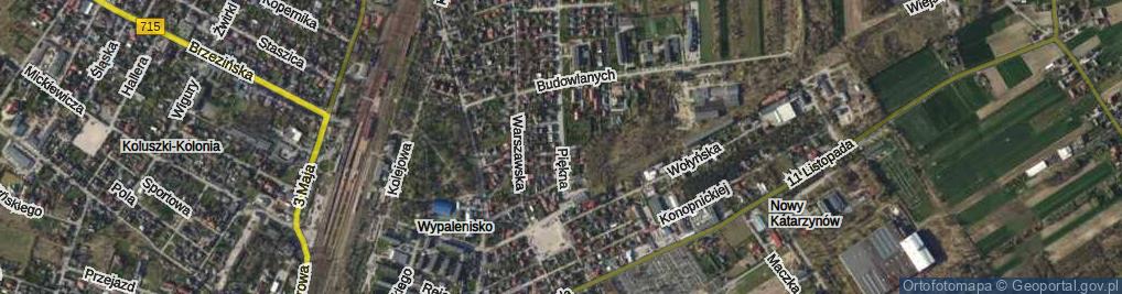 Zdjęcie satelitarne Piękna ul.