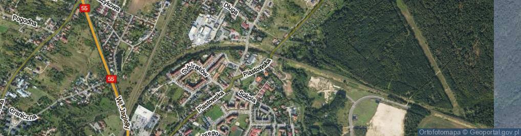 Zdjęcie satelitarne Piastowska ul.
