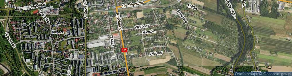 Zdjęcie satelitarne Piastowska ul.