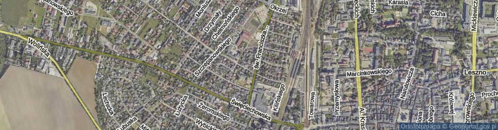 Zdjęcie satelitarne Piastowska ul.