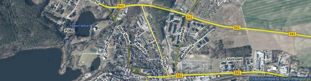 Zdjęcie satelitarne Piaski ul.