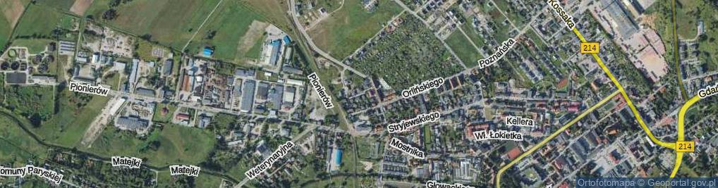 Zdjęcie satelitarne Pilotów ul.