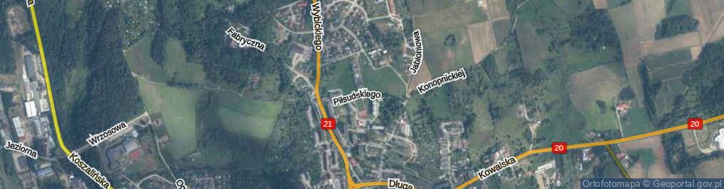 Zdjęcie satelitarne Piłsudskiego Józefa, marsz. ul.