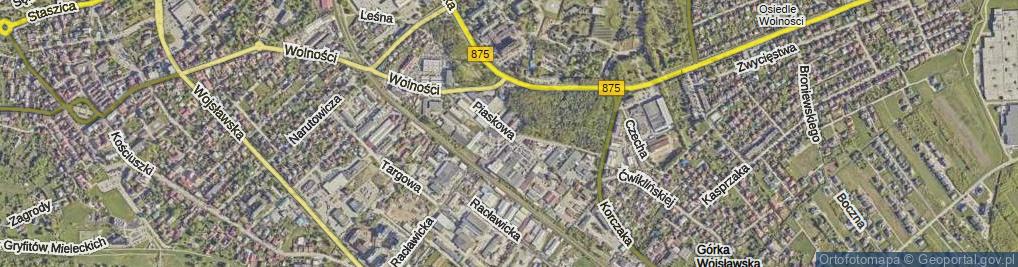 Zdjęcie satelitarne Piaskowa ul.