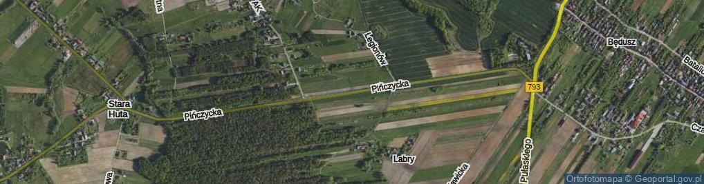 Zdjęcie satelitarne Pińczycka ul.