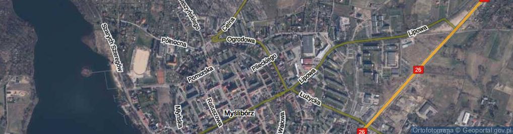 Zdjęcie satelitarne Pileckiego Witolda, rtm. ul.