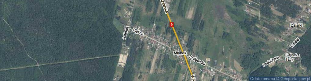 Zdjęcie satelitarne Piękna ul.