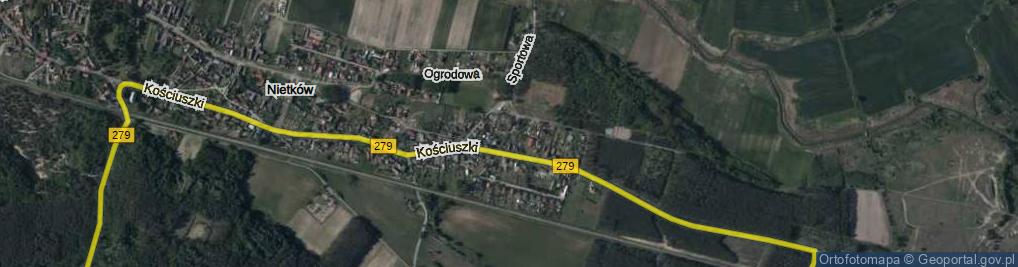 Zdjęcie satelitarne Piaskowa ul.