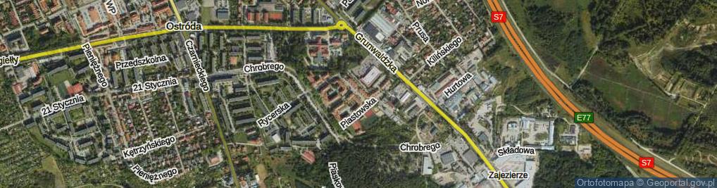 Zdjęcie satelitarne Piastowska ul.