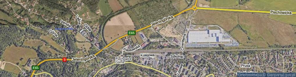 Zdjęcie satelitarne Piastowska ul.