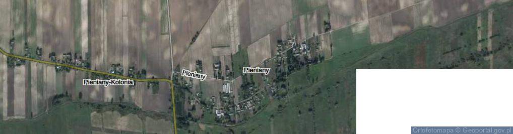 Zdjęcie satelitarne Pieniany ul.