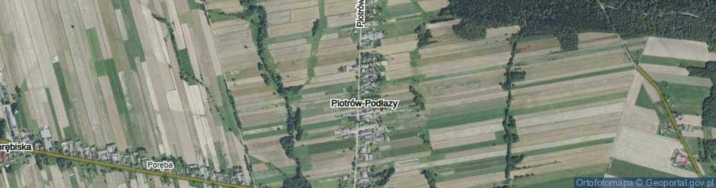 Zdjęcie satelitarne Piotrów-Podłazy ul.