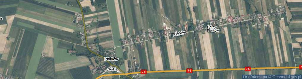 Zdjęcie satelitarne Piórków ul.