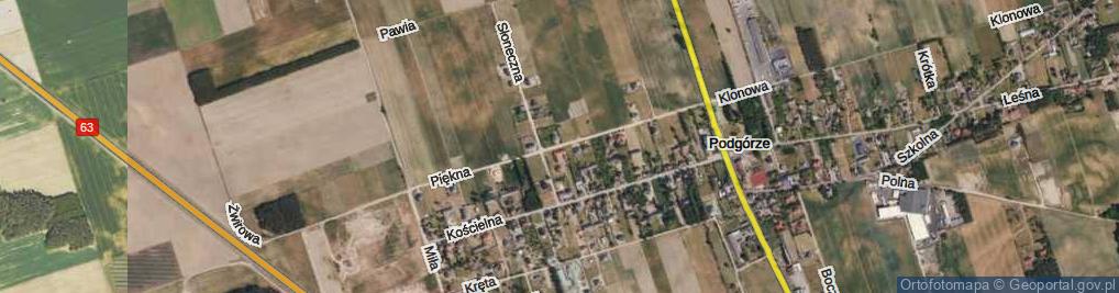 Zdjęcie satelitarne Piękna ul.