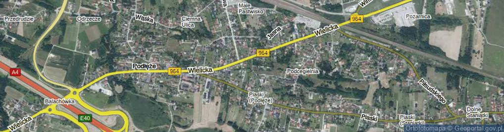 Zdjęcie satelitarne Piaskowa ul.