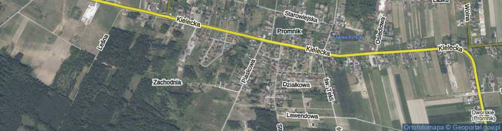 Zdjęcie satelitarne Piaskowa ul.