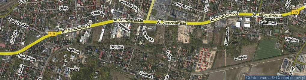 Zdjęcie satelitarne Piastowska ul.