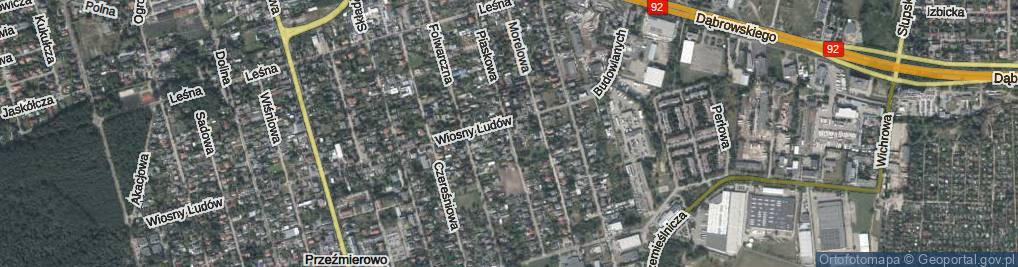 Zdjęcie satelitarne Piaskowa ul.