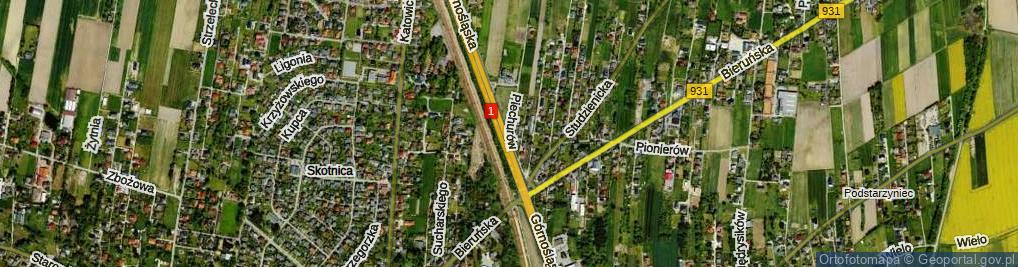 Zdjęcie satelitarne Piechurów ul.