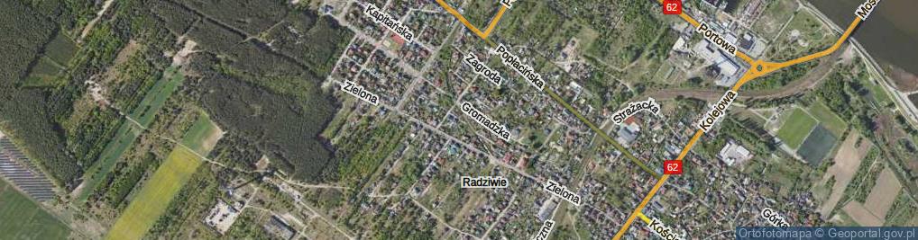 Zdjęcie satelitarne Piaskowa ul.