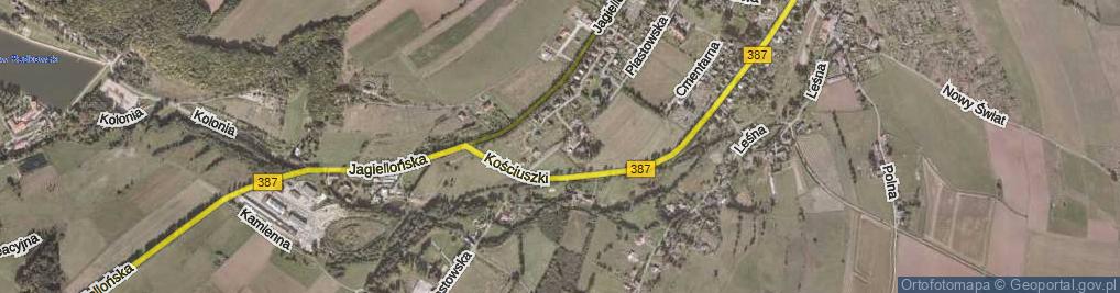 Zdjęcie satelitarne Piastowska ul.