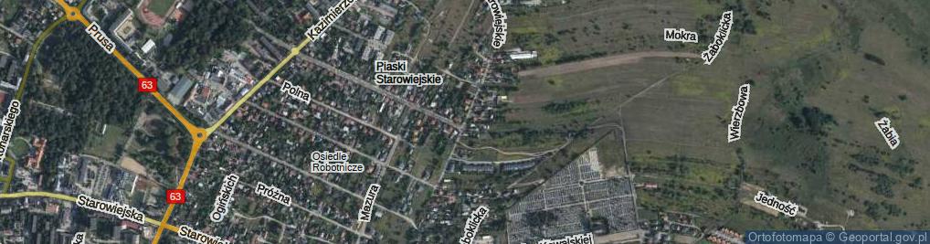 Zdjęcie satelitarne Piaski Starowiejskie ul.