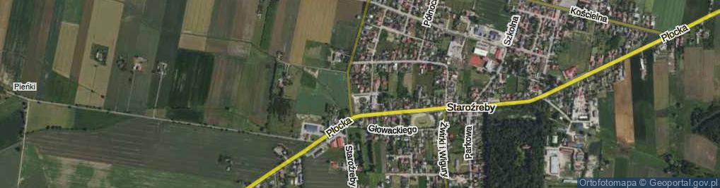 Zdjęcie satelitarne Piękna ul.