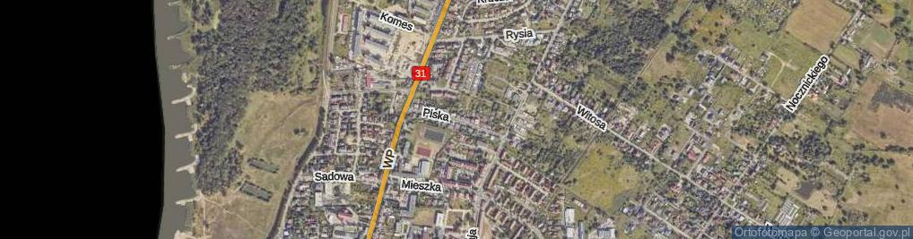 Zdjęcie satelitarne Piska ul.