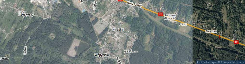 Zdjęcie satelitarne Piaskowa ul.