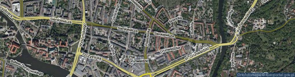 Zdjęcie satelitarne Piastowska ul.