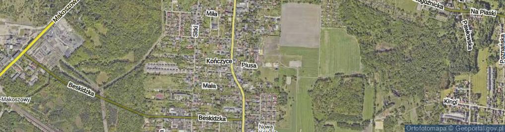 Zdjęcie satelitarne Piusa ul.