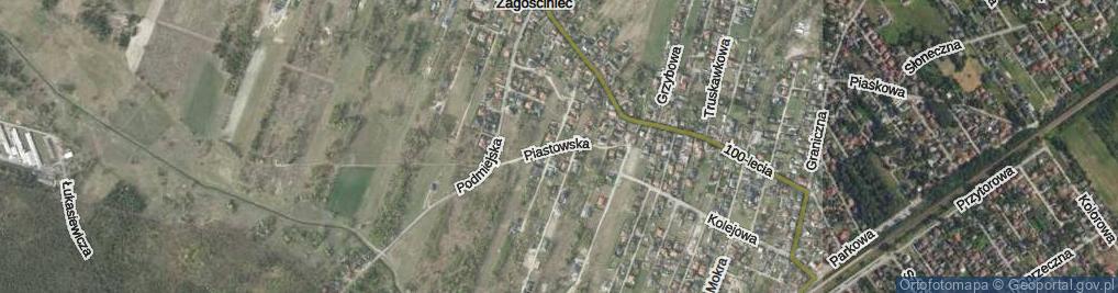 Zdjęcie satelitarne Piastowska ul.