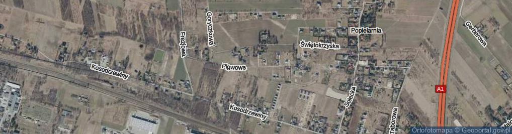 Zdjęcie satelitarne Pigwowa ul.