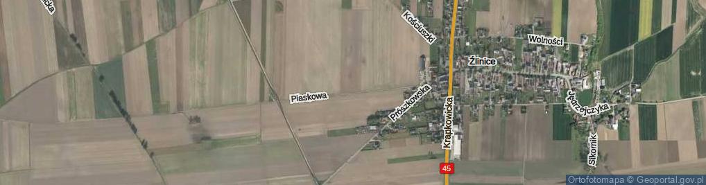 Zdjęcie satelitarne Piaskowa ul.