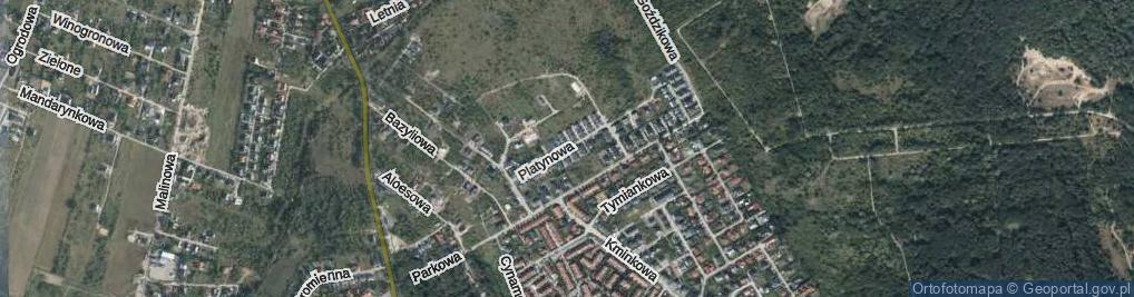 Zdjęcie satelitarne Platynowa ul.